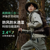 波司登 奧萊特價(jià)清倉(cāng)冬季鵝絨羽絨服男女同款簡(jiǎn)約一衣三穿B30132420 4555 S 160/84A
