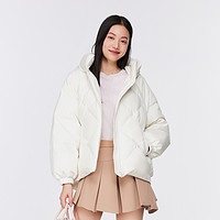 波司登 奧萊羽絨服女白色外套百搭寬松