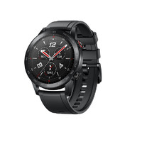 榮耀 HONOR GS 3i 運(yùn)動(dòng)版 智能手表 46mm 碳石黑真皮表帶 黑色表殼（北斗、GPS、GLONASS、血氧）