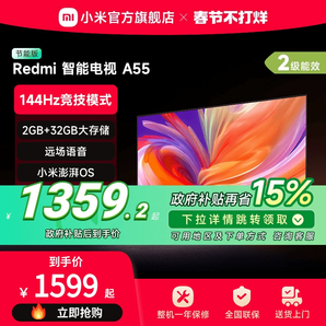 小米R(shí)edmi A55英寸 2025款高清平板液晶電視機(jī)以舊換新補(bǔ)貼節(jié)能版