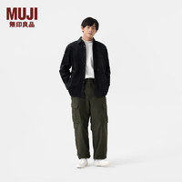 MUJI 無印良品（MUJI）男式 木棉混 燈芯絨夾克 男士外套秋季款長袖 24年秋ACK90C4A 黑色 L 175/100A