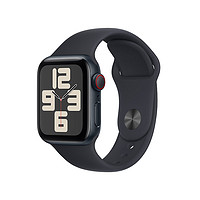 蘋果 Apple Watch SE 2023款 智能手表 GPS+蜂窩版 44mm 午夜色 橡膠表帶 M/L