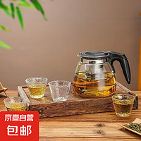 夏恩玻璃 耐熱加厚泡茶壺 一壺四杯套裝1000ml
