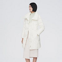波司登 反季清倉鵝絨羽絨服女經(jīng)典商務(wù)系列拉鏈加厚保暖外套 千鳥白8352 175/96A