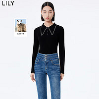 LILY 冬新款 女裝 綿羊毛通勤針織衫 510