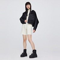 波司登 奧萊時尚廓形輕薄連帽短款鵝絨秋冬小個子羽絨服女夾克外套