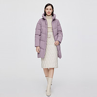 波司登 奧萊女士中長款抽繩連帽設(shè)計雙重門襟時尚百搭羽絨服外套