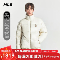 MLB 羽絨服外套短款男女2024冬季新款保暖外套3ADJB2046-43CRD-M