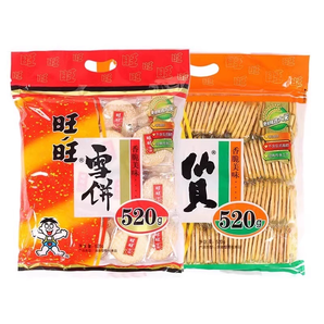 旺旺雪餅520g 仙貝大米餅酥脆膨化休閑食品零食大禮包年貨