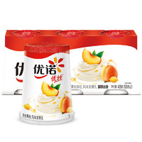 優(yōu)諾 優(yōu)絲果粒黃桃味酸奶135gx3杯 家庭分享裝 低溫酸牛奶