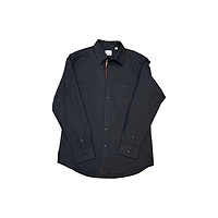 BURBERRY 博柏利 男士黑色棉質(zhì)字母Logo單排扣襯衫