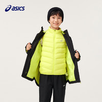 ASICS 亞瑟士 童裝中大童中性款便服外套2024微寬松版類沖鋒衣夾克333241053067 001黑色 150