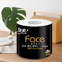 潔柔 卷紙家用黑Face有芯加厚4層200克16卷