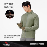 伯希和 PELLIOT 抓絨衣Polartec200男女外套保暖沖鋒衣內(nèi)膽 漫暮黑 S