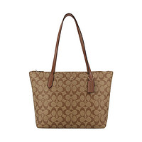 COACH 蔻馳 奢侈品TOTE女包送女友單肩拉鏈托特包4455  情人節(jié)禮物