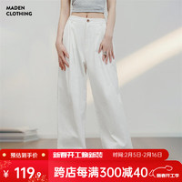 馬登 復(fù)古寬松直筒工裝褲
