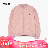 MLB 女款?lèi)?ài)心刺繡立領(lǐng)短款羽絨服時(shí)尚寬松情侶可穿3FDJH0236
