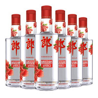郎酒 順品郎480ml濃醬兼香型中度光瓶純糧食白酒年貨送禮自飲口糧酒 45度 480mL 6瓶 金蓋順