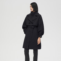 波司登 冬季風(fēng)衣羽絨服女中長(zhǎng)款商務(wù)系列英倫外套B10144272 黑藏青5295 M 165/88A