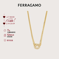 Salvatore Ferragamo 菲拉格慕 女士黃色吊墜水晶Gancini項(xiàng)鏈 0770481