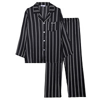 夏娃之秀 韓版純色家居服套裝 黑色（情侶CP款）