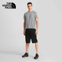 THE NORTH FACE 北面 短褲男春夏彈力休閑褲戶外舒適透汽防潑水7QOX JK3/黑色