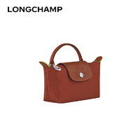 LONGCHAMP LE PLIAGE手提包化妝包栗子色 迷你