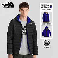 THE NORTH FACE 北面 羽絨服男秋冬鵝絨保暖防潑水夾克外套4NG3 XNV/黑色 M