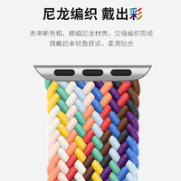 品勝 適用于蘋果手表表帶apple iwatch磁吸表帶ultra2/S10/9/8/7/6/SE 彩色織紋理S碼