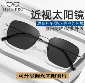 鏡邦 JingPro 1.60近視太陽(yáng)鏡（含散光）+時(shí)尚GM大框多款可選