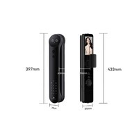 德施曼 麒麟 R9智能門鎖 人臉掌靜脈識別 可視貓眼雙屏 Ai智能管家鎖