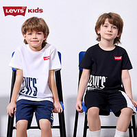 李維斯 Levi's 男童短袖夏季兒童上衣休閑童裝短T 黑美人 140 /68