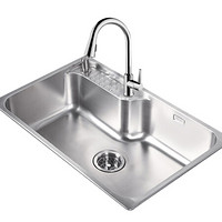 科勒 KOHLER 利歐304不銹鋼加厚水槽臺上臺下洗碗池抽拉龍頭套餐 25342+24339