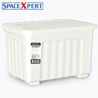 空間專家 SPACEXPERT 帶輪塑料收納箱特 大號 80L單只裝