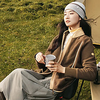 蕉下 女士時尚休閑保暖抓絨外套 PO87424 松露棕 M
