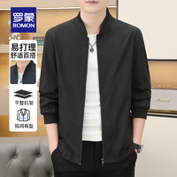 羅蒙 男士夾克衫 新款時尚休閑立領(lǐng)外套 中青年簡約百搭上衣