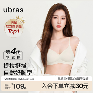 【虞書欣同款】ubras光面無痕內衣小胸聚攏收副乳性感文胸罩套裝