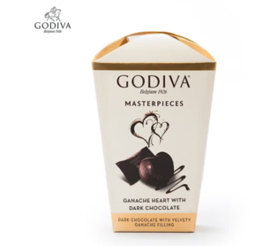 GODIVA歌帝梵 經(jīng)典大師夾心黑巧克力心形117g 禮盒裝(4口味任選)