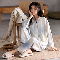 潔麗雅 女士國(guó)風(fēng)云朵家居服套裝 帶胸墊