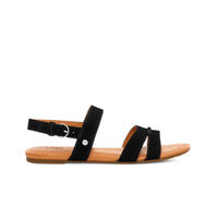 UGG 純色平跟可調(diào)式腳踝束帶涼鞋1136789