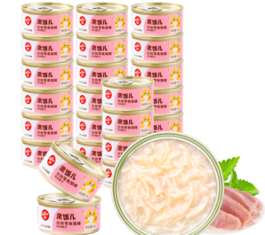 頑皮 雞肉貓罐頭80g*24罐（湯汁型）貓咪零食濕糧 happy100果飯兒系列