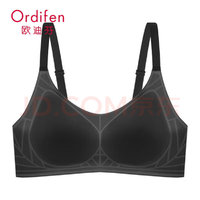 Ordifen 歐迪芬 女性文胸 夏季無痕裸感透氣清涼無鋼圈防下垂聚攏胸罩 黑色