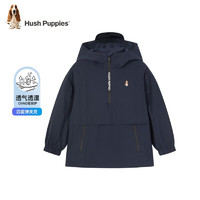 暇步士 童裝兒童秋裝外套男童女童春秋季新款男女大童簡(jiǎn)約純色夾克 燕麥卡其 160
