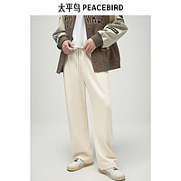 太平鳥 男裝休閑褲春季衛(wèi)褲運(yùn)動百搭長褲男休閑褲合集 彎刀褲米黃色 BWGME3222 34