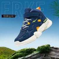 鴻星爾克 探險(xiǎn)家 中大童密網(wǎng)高幫戶外運(yùn)動(dòng)鞋