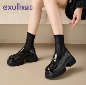 exull 依思Q 女春季新款復(fù)古小皮鞋