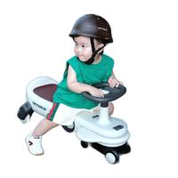 樂卡 兒童扭車男孩女孩靜音寶玩具1-3歲溜車妞車節(jié)日禮物 費格聲光款扭車 絲絨摩卡