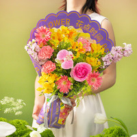 花點(diǎn)時(shí)間 38婦女女神節(jié)鮮花設(shè)計(jì)花束+蝴蝶發(fā)卡 3月7日-8日（區(qū)間收花）
