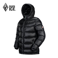 BLACKICE F8103輕量冬季戶(hù)外連帽短款羽絨服男700+蓬松度90灰鵝絨男款 黑色