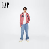 Gap 男女裝2025春季新款字母logo拉鏈連帽衛(wèi)衣多色外套868454美版